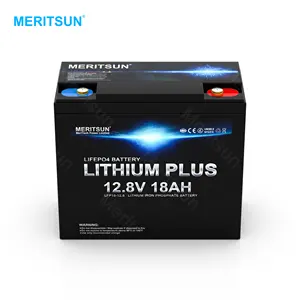 Meritusn สินค้าใหม่มาใหม่ MeritSun 12V แบตเตอรี่ลิเธียม 18ah Lifepo4 ชุดแบตเตอรี่พลังงานแสงอาทิตย์