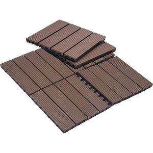 SHENGCHENG Strong Terrace Decking Interlocking Wpc Patio Deck Tiles 300*300*20mm for Outdoor Garden Covering - Product Image 1