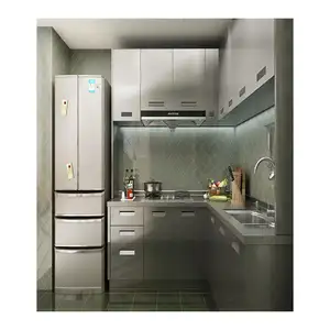 CBDMART Edelstahl Küchen schrank Design Aluminium Küchen schrank Edelstahl