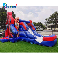Nouveau design thème Commercial super-héros maison de rebond gonflable spiderman château gonflable avec toboggan pour un usage domestique de location