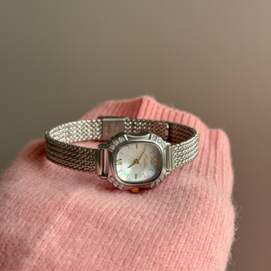 Scottie 9742 cuarzo lujo moda Simple impermeable Retro <span class=keywords><strong>dorado</strong></span> pequeño Dial malla aleación Correa reloj para <span class=keywords><strong>dama</strong></span> - Product Image 4