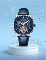 Montre mécanique en cuir 42MM, aiguilles lumineuses, montre-bracelet vintage, tendance de la mode, montre pour homme, étanche 3BAR