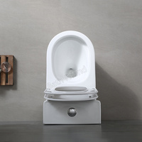 WC monobloc moderne blanc à siphon en S 300 mm, double chasse, céramique, anti-blocage, fermeture lente, pour villa, approvisionnement direct usine