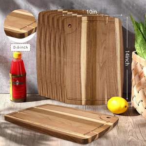 <span class=keywords><strong>Planche</strong></span> à découper réversible 6 pièces <span class=keywords><strong>de</strong></span> 1,5 <span class=keywords><strong>cm</strong></span> d'épaisseur 35x25 <span class=keywords><strong>cm</strong></span> avec rainure profonde pour jus et logo gravé au laser – Lot en gros - Product Image 2