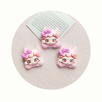 Cabujones de Resina con Figura de Cabeza de Niña de Dibujos Animados Kawaii para Adorno de Álbumes de Recortes, Decoración del Hogar, Llaveros y Accesorios de Manualidades DIY