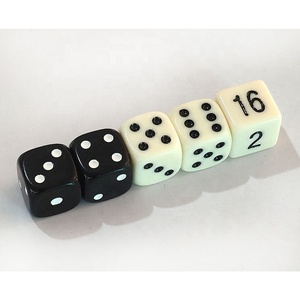 Dados de Backgammon de Melamina Negra de Alta Calidad de 16 mm - Product Image 5