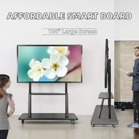 Tableau blanc interactif LCD, tableau numérique intelligent, écran LED de 65, 75, 86, 98 pouces pour salle de classe, bureau, réunion