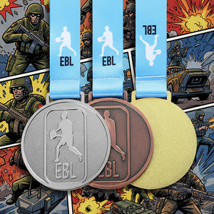 Nouvelles médailles sportives 2026 en alliage de zinc, figurines d'athlètes en relief 3D, plaquées or, <span class=keywords><strong>argent</strong></span> et bronze, pour la compétition de basketball - Product Image 2