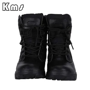 KMS Black Outdoor Anti Slip Rubber Sole Waterproof Hunting Hiking Training Jungle Wholesale Combat Tactical Boots