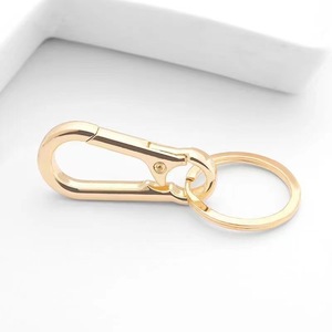 Custom Shape Key Ring Gold Plated <strong>Clip</strong> Hooks Keyring Carabiner Swivel Snap Hook Buckle Split <strong>Keychain</strong> <strong>Clip</strong>