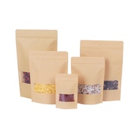 Voedselveilige, op maat bedrukte gedroogde fruitbiscuits in kraftpapier doypack zakjes, granola verpakkingszakken