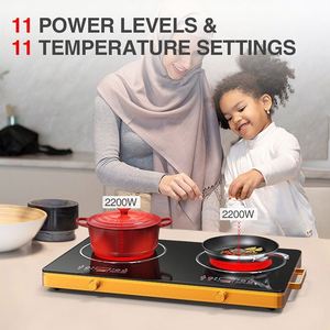 Table de cuisson à induction double de haute qualité 3500W, cuisinière électrique infrarouge radiante - Product Image 3