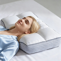 Oreillers ergonomiques SUREWALHOME en mousse à mémoire de forme déchiquetée, soutien du cou et des épaules pour les dormeurs sur le dos et sur le côté avec soufflet en maille