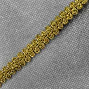 ZSY 8mm Ingrosso 100% Poliestere Eco-Friendly Bordo in Pizzo Glitterato <span class=keywords><strong>Oro</strong></span> Argento con Bordatura a Festone e Ricamo - Product Image 4