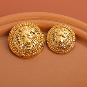 Cao Cấp Đầu Sư Tử Vàng Kim Loại Nút Phong Cách Bền Vững Kẽm Hợp Kim Chân Mạ Cho Nam Giới Và Phụ Nữ Của Áo Khoác Phụ Kiện - Product Image 2
