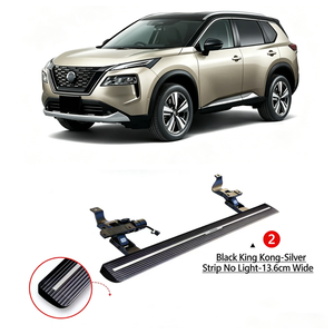 บันไดข้างไฟฟ้าพับเก็บอัตโนมัติ อลูมิเนียมอัลลอยด์ สำหรับ Nissan <span class=keywords><strong>X</strong></span>-<span class=keywords><strong>Trail</strong></span> <span class=keywords><strong>T33</strong></span> ปี 2022-2026  บันไดข้างรถยนต์ SUV อุปกรณ์เสริม - Product Image 2