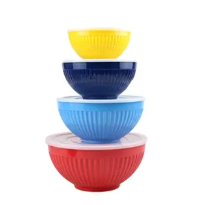 Melamine Salad Trộn Bát Với Nắp PE Melamine Bát Bộ