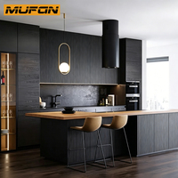 Ensemble de meubles de cuisine modernes en mélamine sur mesure pour toute la maison, armoires de cuisine contemporaines pour appartement