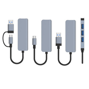 Nhôm USB Và USB-C Giao Diện Kép 4-Cổng Hub USB 2.0 + 3.0 Đối Với Huawei Xiaomi Macbook Pro 15 Không Khí Pro Phụ Kiện - Product Image 3