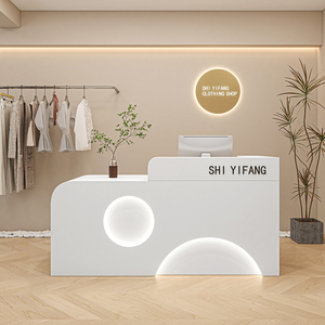 Bền Bằng Gỗ Salon Bàn Tiếp Tân Bàn Phía Trước Khách Hàng Trị Liệu Trung Tâm Bảng Với Tủ Lưu Trữ Cho Khách Sạn Nhà Máy Giá - Product Image 5