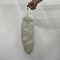 Nouveau Porte-clés Queue de Renard en Fausse Fourrure Réaliste, Mignon et Luxueux, Jouet en Peluche Doux, Breloque pour Clés, Vente en Gros 2025