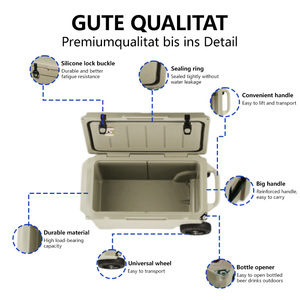 LLDPE 60qt/75qt hiệu suất cao bánh Ice ngực nhiệm vụ nặng nề Cắm Trại mát cho bia lưu trữ câu cá rotomolded hộp mát - Product Image 6