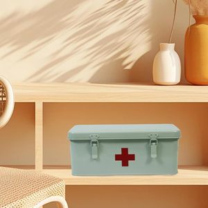Organisateur de stockage médical trousse de premiers soins fournitures boîte à médicaments en métal vide avec ensemble d'urgence de verrouillage de sécurité - Product Image 4