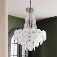 Nouveau lustre en cristal haut de gamme, élégant, vintage, de luxe, pour loft, escalier double hauteur, éclairage de salon