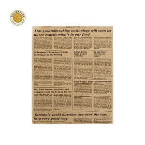 Papel de regalo de tamaño personalizado OOLIMAPACK, papel antigrasa para periódicos, papel envoltorio para patatas fritas - Product Image 1