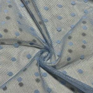 100% mềm polyester váy cưới váy muỗi vải tuyn Vải Jacquard Polyester lưới vải chấm lớn - Product Image 2