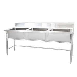 3 Compartment Sink Stainless Steel Sink Commercial Kitchen Sink Wholesale