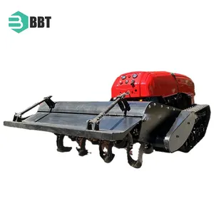 Strong Horsepower Ride On Remote Control Cultivator Crawler Rotary Tiller