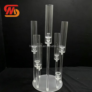 SMOOTH Wedding Table Decoration Clear Acrylic 8 Arms Candle Holder for Centerpieces - Product Image 3