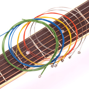 Cordes de guitare acoustique A407C, en acier non revêtu, paquet de 6, durables, pour pièces de rechange de guitare - Product Image 1