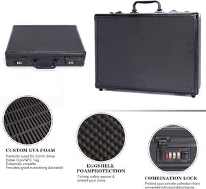 Caja de Colección de Monedas con Cerradura de Código, 100 Compartimentos, Estuche con Cerradura para Monedas de 10 Centavos/1 Centavo/5 Centavos/25 Centavos/Dólares de Plata/Medio Dólar - Product Image 2