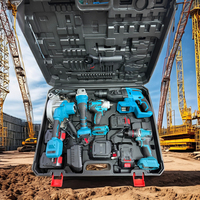 Vente directe d'usine 21V batterie au Lithium Rechargeable sans brosse ensemble d'outils électriques de cinq pièces pour le bricolage de réparation à domicile