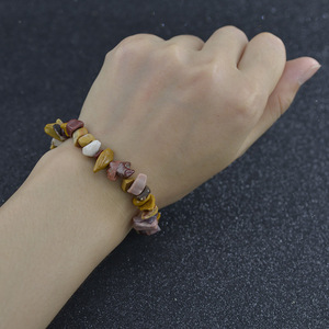 Braccialetto di ametista di ghiaia di <span class=keywords><strong>pietra</strong></span> naturale braccialetti di <span class=keywords><strong>pietra</strong></span> di chip braccialetto di pietre preziose a catena regolabile in acciaio inossidabile per le donne - Product Image 6