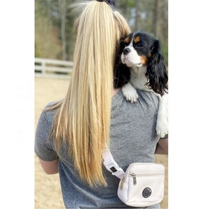 Bolso <span class=keywords><strong>de</strong></span> nailon negro para Perro, bolsa <span class=keywords><strong>de</strong></span> hombro para aperitivos, caminar, con agujero, logo - Product Image 6