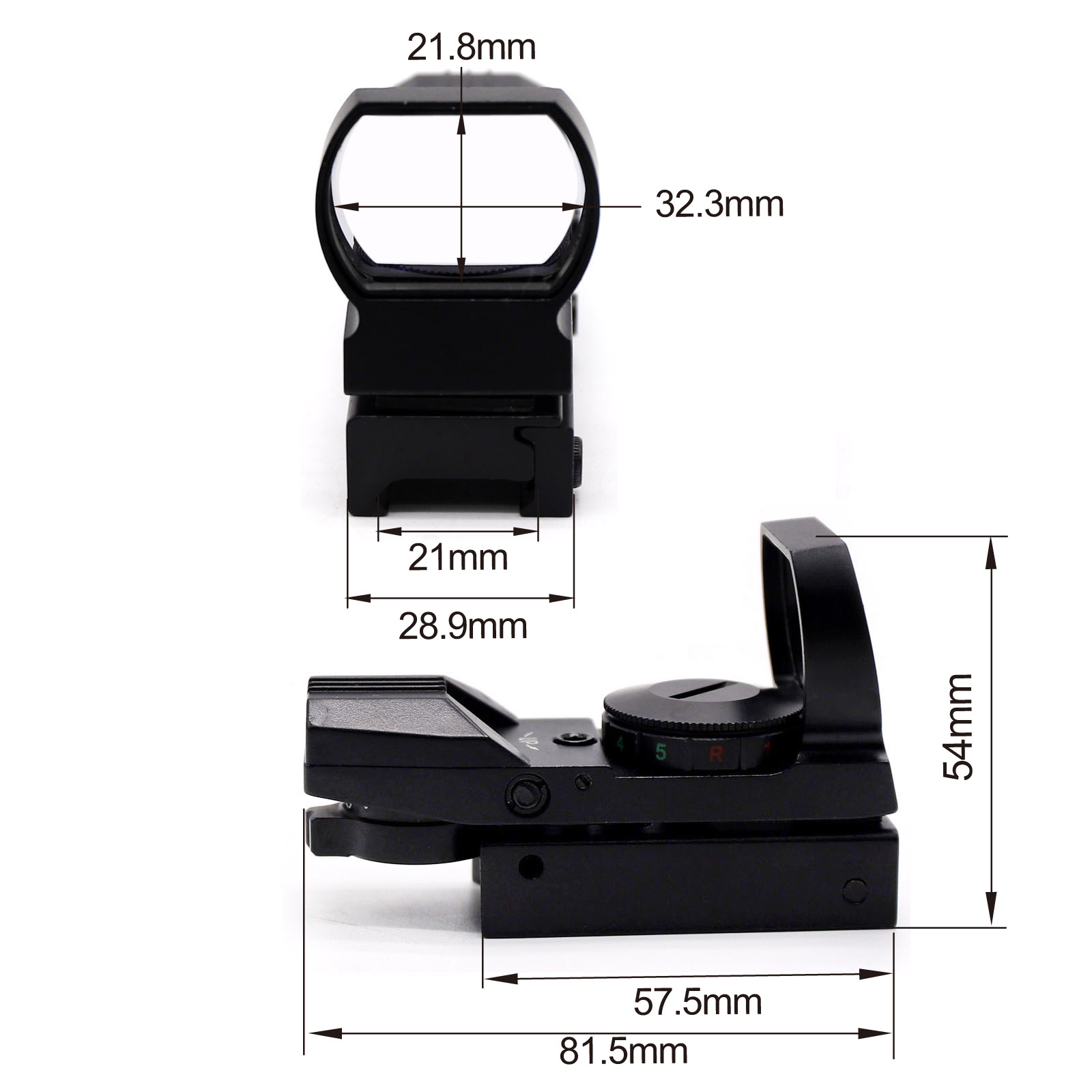 Aplus optional TAN/FDE or Black optic rifle Holographic Reflex Red Green Dot Sight Scope with 4 Type Reticle For 20mm Rails