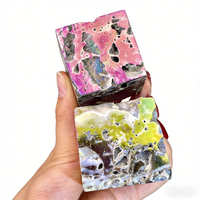 Cristal artisanal en gros, sphalerite aura naturelle de haute qualité, cube pour décoration et cadeau