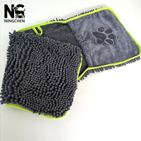 Peignoir de bain pour animaux de compagnie à séchage rapide G-Quick, serviette en chenille absorbante, manteau de séchage pour chien à porter après le bain, la natation, la pluie ou la promenade, lavable en machine