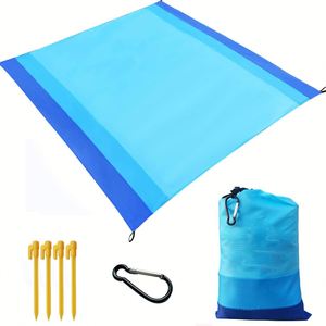 Tapis de camping pliable portable d'extérieur, imperméable, avec logo personnalisé, durable, résistant au sable, couverture de plage - Product Image 1