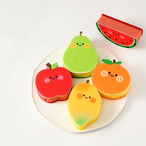 Éponges de nettoyage en forme de fruits, série dessin animé, vente en gros d'usine à bas prix, éponges de cuisine mignonnes réutilisables - Product Image 1