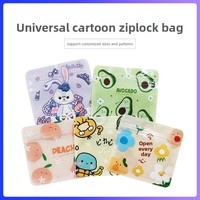 Sacs refermables miniatures imprimés de dessins animés, pochettes de rangement en plastique PET/CPP pour aliments pour bébés, bijoux, bonbons, en-cas, emballages cadeaux