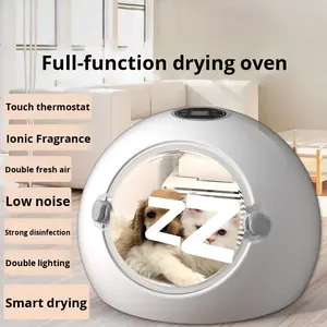 صندوق تجفيف للقطط، جهاز تجفيف للحيوانات الأليفة للاستخدام المنزلي، أداة استحمام وتنظيف للكلاب أوتوماتيكية بالكامل مع تحكم في درجة الحرارة، جهاز تجفيف ونفخ - Product Image 4