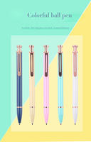 Stylo à bille en métal couleur macaron mignon 2025, stylo à bille à ressort rose doré, stylo publicitaire, stylos personnalisés avec logo