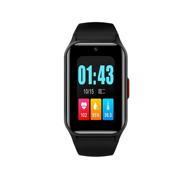 Android 4G Phone Watch for Elderly with Heart Rate Temperature Tracking GPS SOS IP67 Waterproof AI Voice Assistant-CE Certified