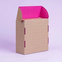 Boîte en carton ondulé personnalisée à faible MOQ pour le recyclage environnemental, emballage de soins de la peau, emballage brillant