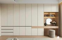 Système de dressing moderne de luxe, armoire minimaliste italienne, éclairage LED, rangement modulaire personnalisé pour chambre et salon, bois MDF