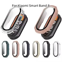Protection d'écran en verre trempé pour smartwatch, étui de protection en PC pour Xiaomi Mi Band 8 Pro 9 Pro